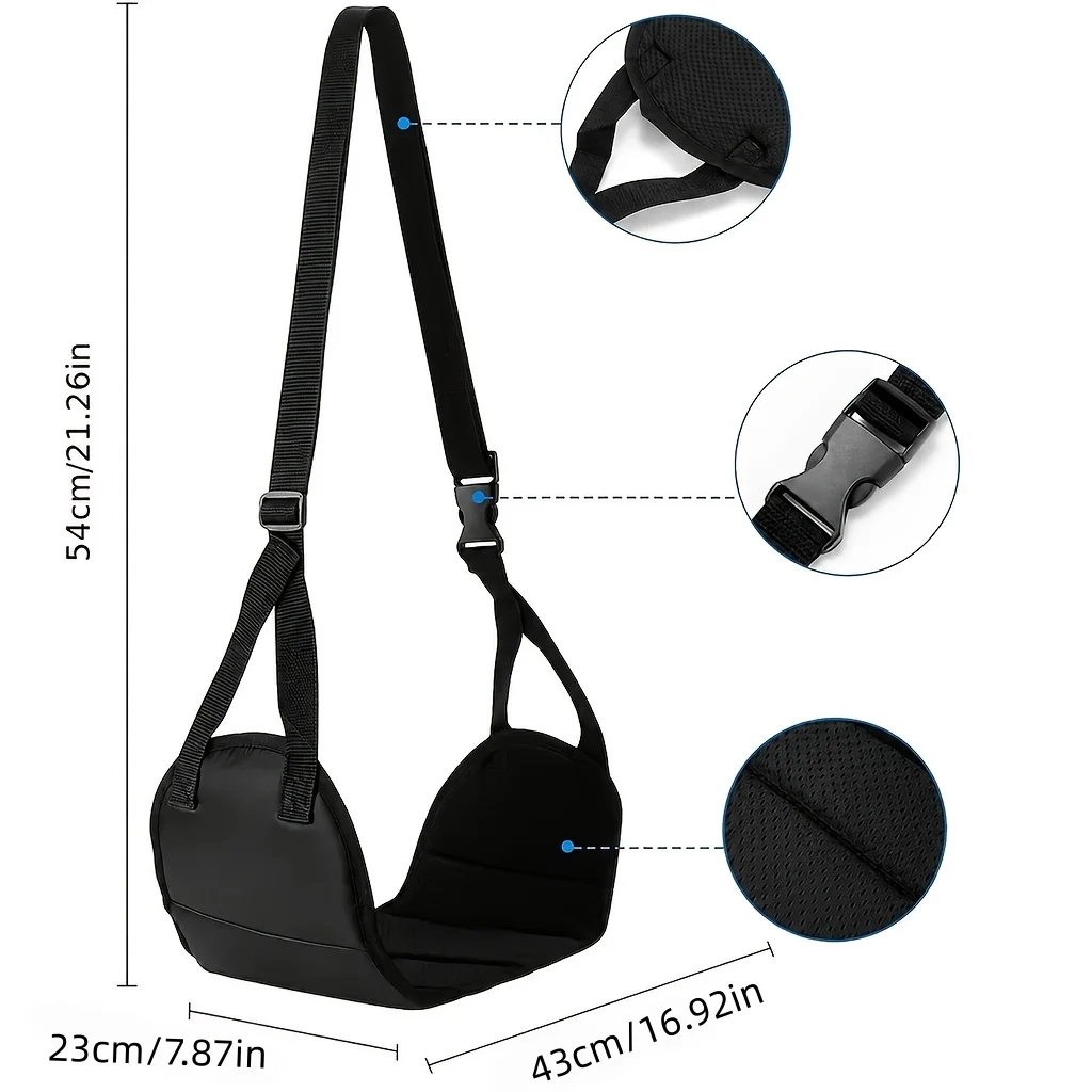 1PCS Adjustable Travel Foot Rest Hanger Portable Soft Polyester Airplane Foot Pedal For Plane Train Office Reduce Leg Fatigue