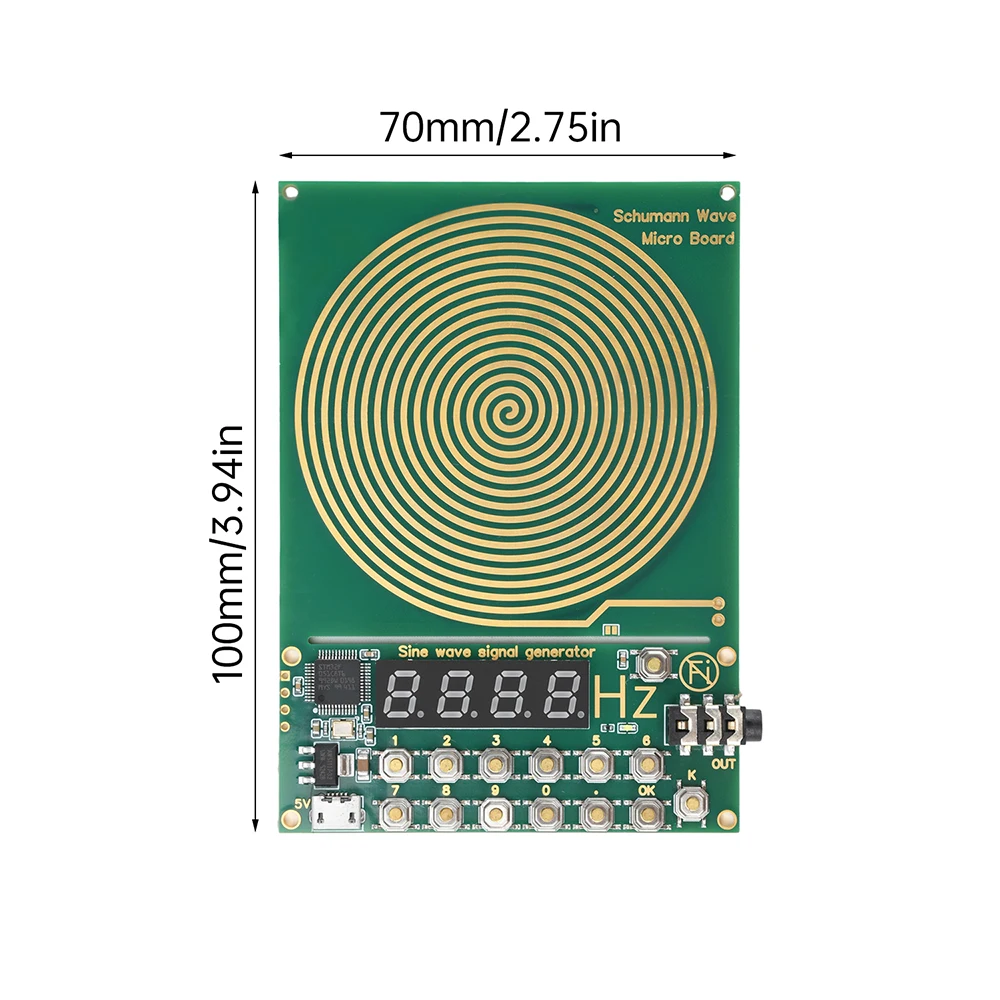 DC 5V 0,01Hz-100000Hz Einstellbare Frequenz 7,83HZ Schumann-Wellen-Generator Sinuswellen-Signalgenerator 3,5MM Audio-Resonator – Detail 7