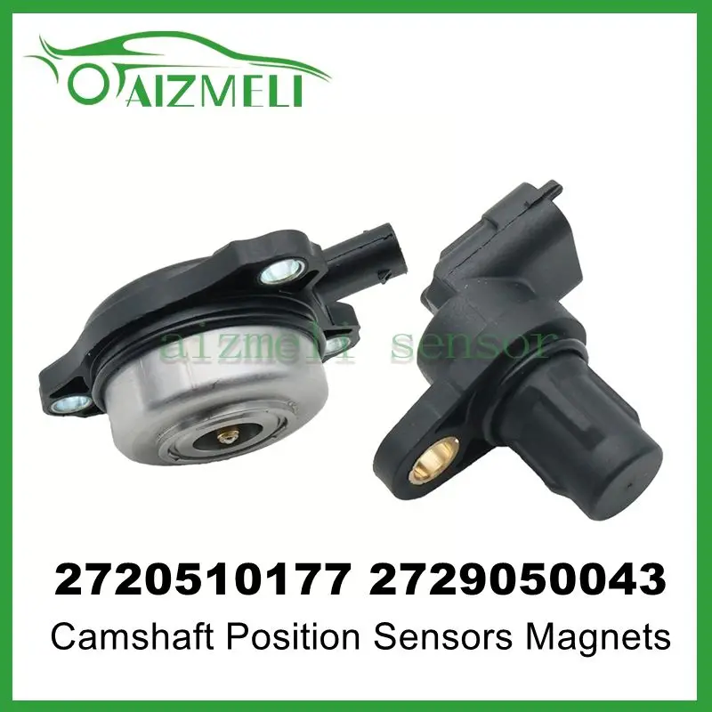 

2X 2720510177 2729050043 Датчики положения распределительного вала и магниты регулятора для Mercedes ML350 E350 C300 ML350 G550 Автомобильные аксессуары