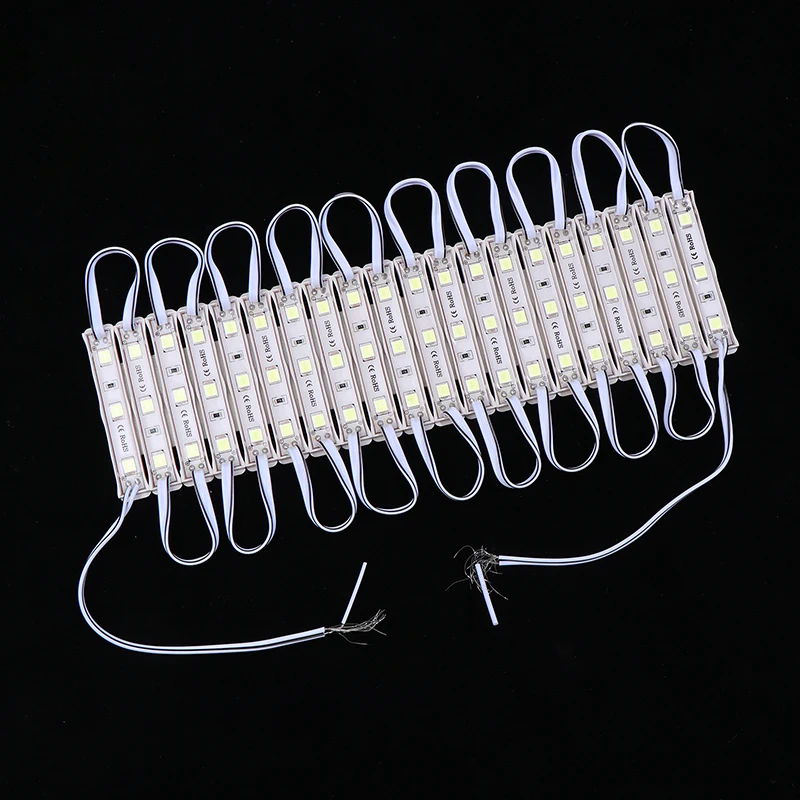 20pcs/lot Waterproof Super Bright Backlight For Signage DC12V LED Module 3 SMD 5054 Warm White/Red Color