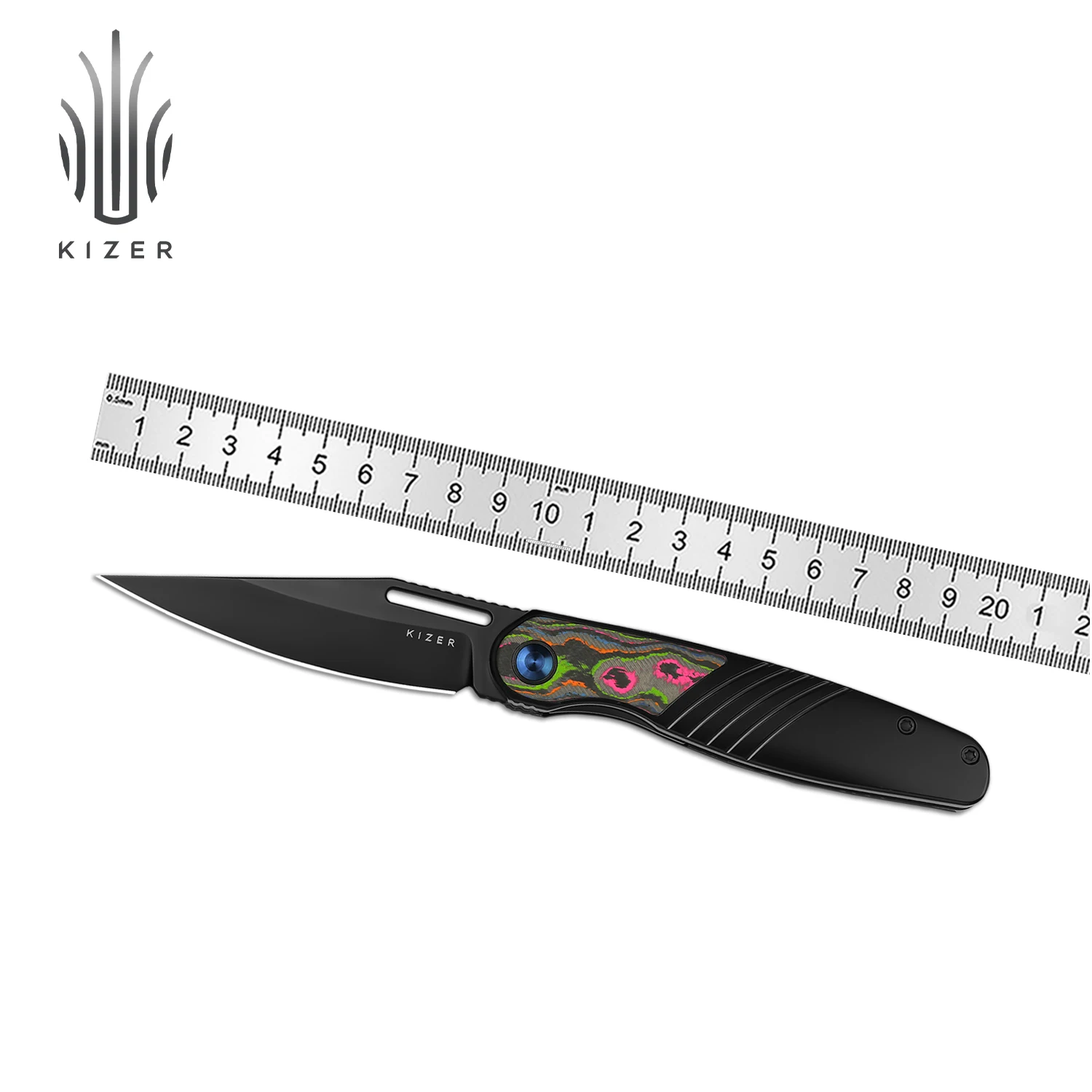

Kizer Knife Folding Raze Ki3720A1/Ki3720A2/Ki3720A3 2025 New Arrivals Titanium Handle with S45VN Steel Blade Survival Knives