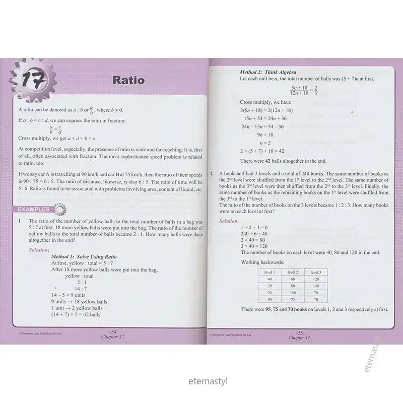 Libros deSAP Olimpiada de Matemáticas Escuela Primaria Ejercicio de Entrenamiento de Pensamiento Matemático 5 Libros Preguntas de Matemáticas en Inglés Inte para niños