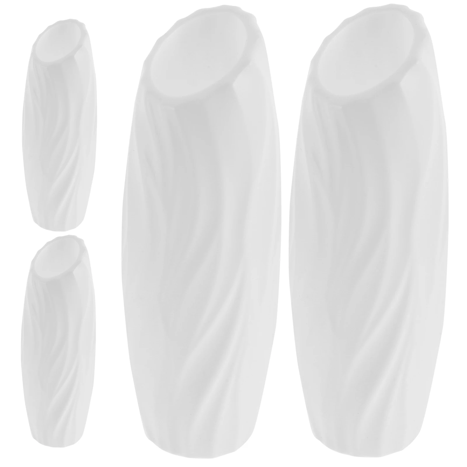 

4pcs Geometric Flower Vases Decorative Plastic Unbreakable Vase Dried Flower Arrangement Storage Container For Home Office