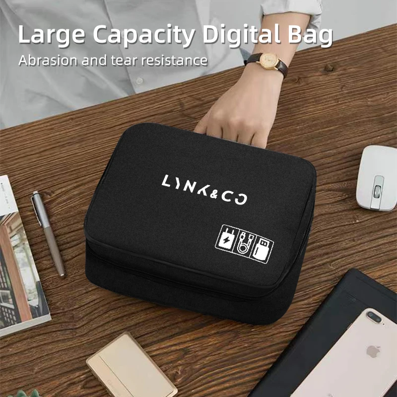 سيارة المحمولة منظم الكابلات مقاوم للماء حقيبة التخزين الرقمية ل LYNK & CO 06 03 05 08 09 01 02 هاتشباك BX11 EX11 صفر LYNK