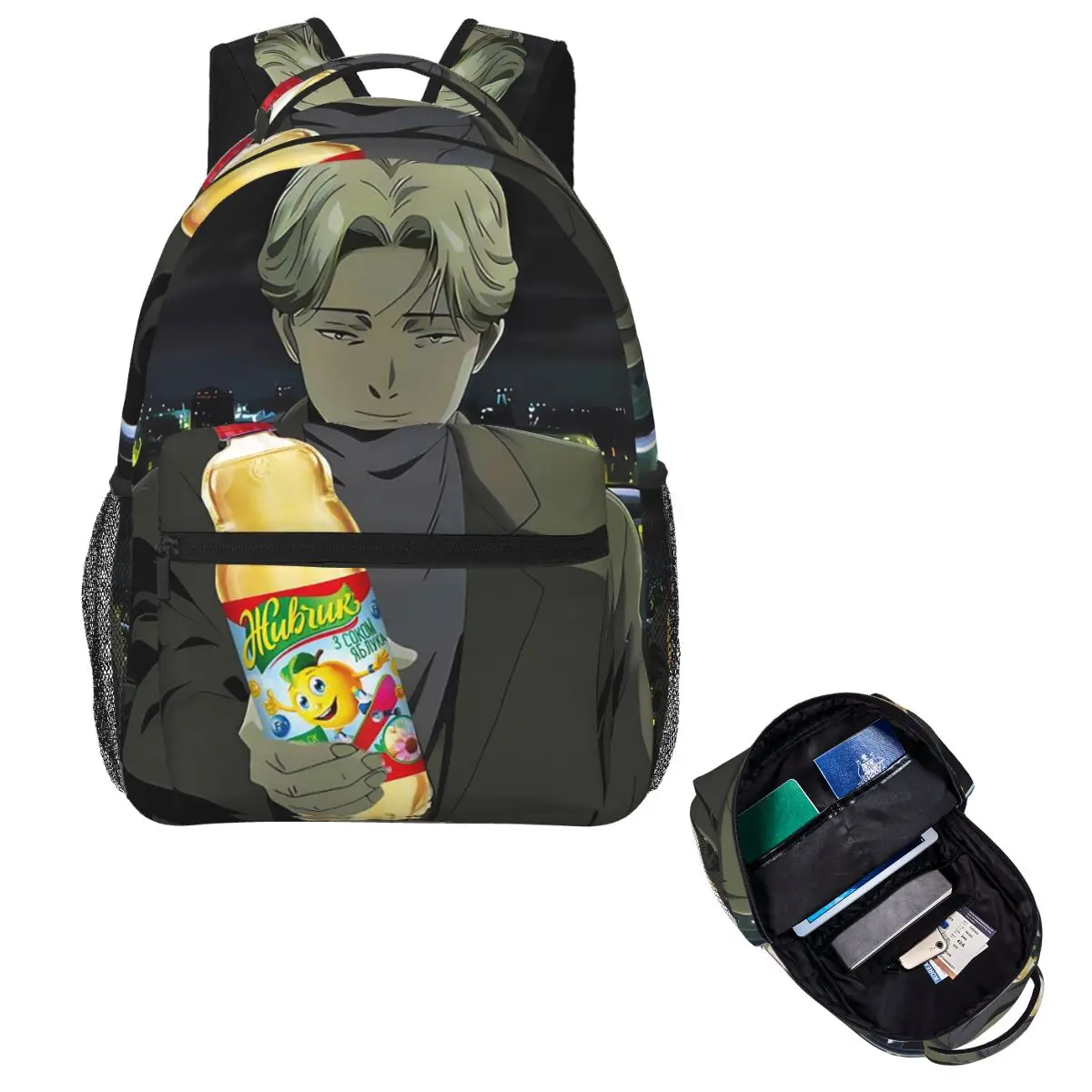 Comic Monster Johan Liebert Tenma Naoki Urasawa Exclusive Student Backpack School Bag Daypack for Boy Girl Bookbag Shoulder Bags