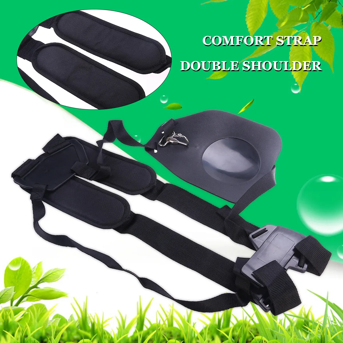 Adjustable Double Shoulder Strap Brushcutter Trimmer Lawn Mower Nylon Belt Ergonomic Load Distribution Forestry Agriculture