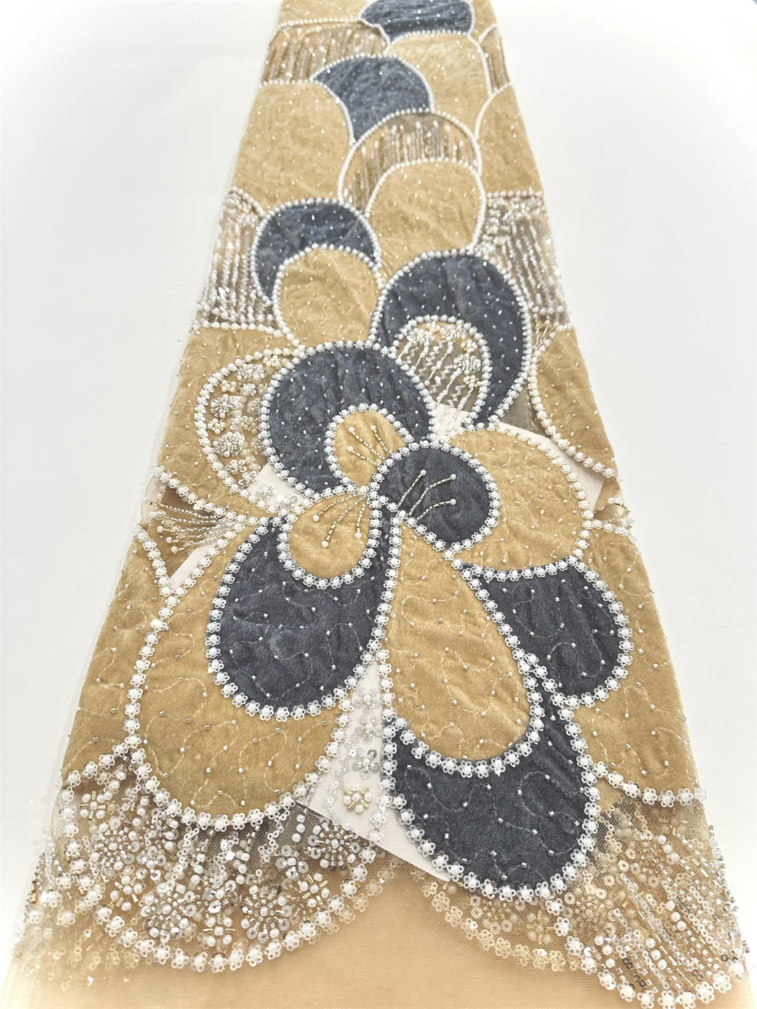 Африканская кружевная ткань с блестками и бисером, нигерийская французская сетчатая кружевная ткань, 2021, высокое качество, 5 ярдов для шитья свадебных платьев