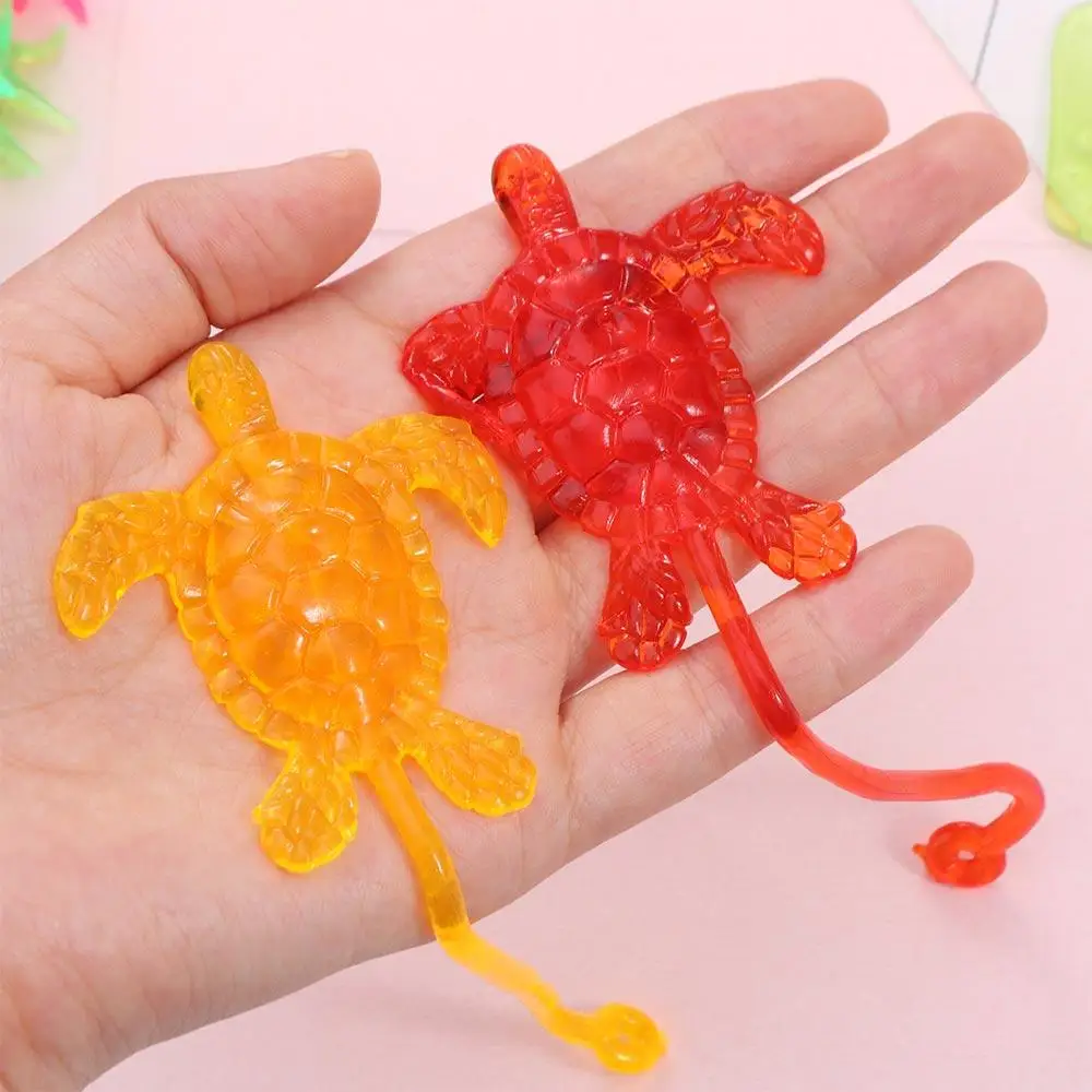 5pcs Ocean Animal giocattoli appiccicosi estensibili Gadget Toys Colorful limming Tricky Gag Toys Mini Plastic