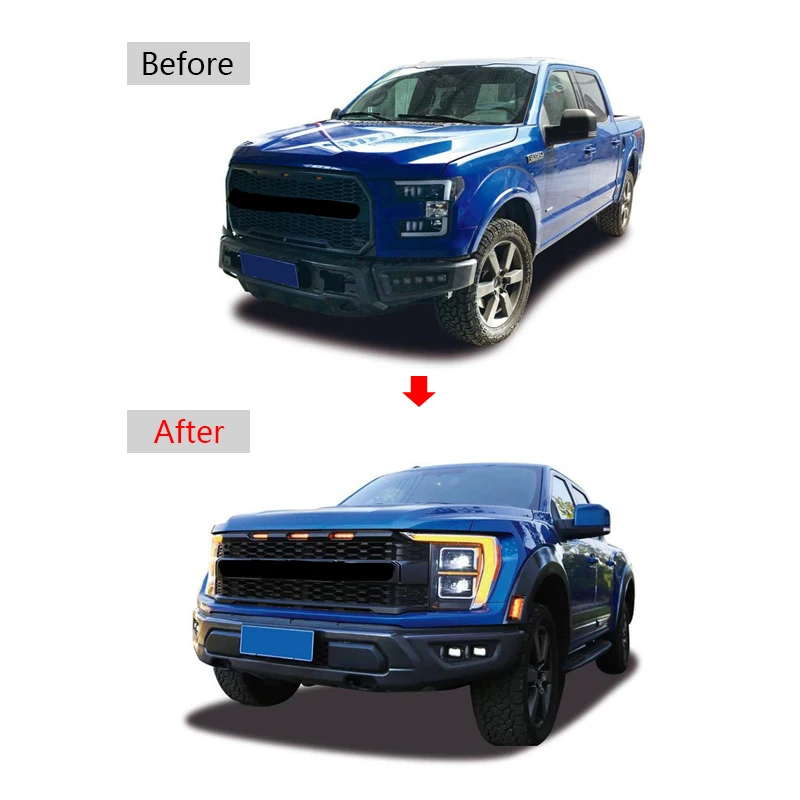 Better Factory Price Pickup Upgrade Upgrade To 2021 Raptor R Body Kit Front Bumper For Ford F150 2015-2020