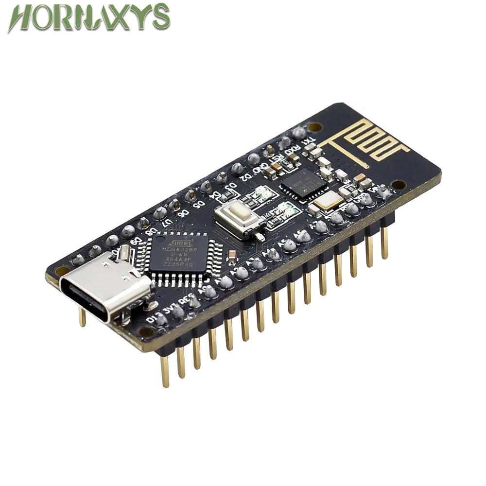 RF-Nano for Arduino Nano V3.0, Type C Nano Board ATmega328P CH340 Integrate NRF24L01+2.4G Wireless Compatible With RF24 Library