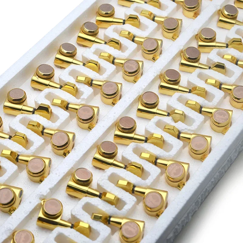 

SAPHUE гитарные тюнеры с блокировкой 1:18, колки для настройки струн, головка машины, шестиугольная ручка для электрических народных акустических гитар