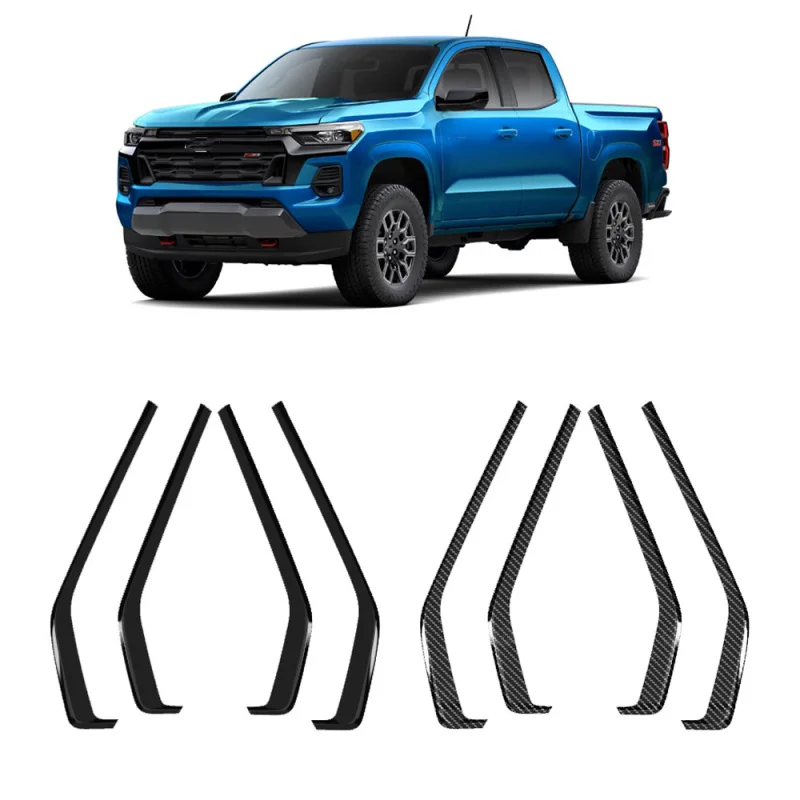 For Chevrolet Colorado 2023 2024 ABS carbonfiber Inside Door Strip Cover inner door handle bowl line cover sticker accessories