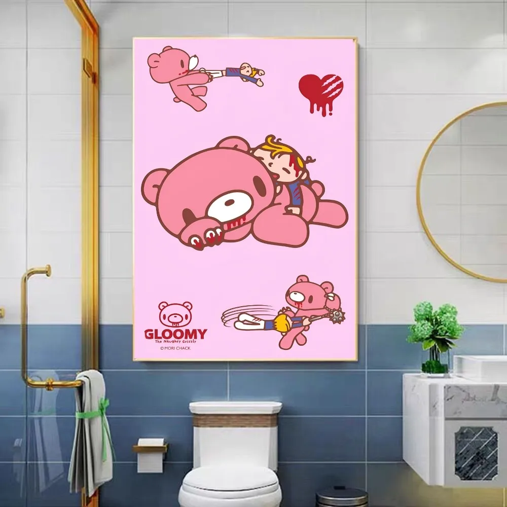 Cartone animato G-cupo orso Poster appiccicoso HD qualità Wall Art Poster retrò per la casa Kawaii Room Decor