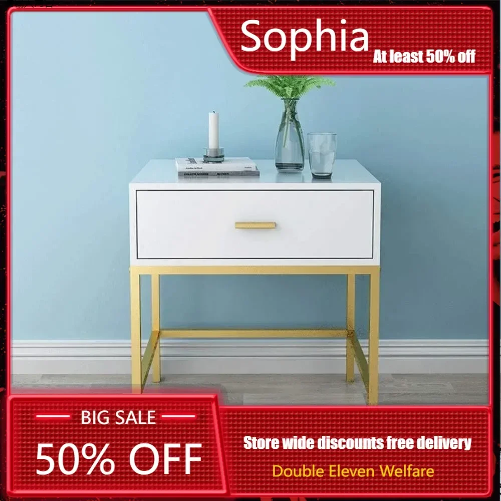 

Minimally Modern Mini MDF Bedside Table, Economy Bedroom Bedside Table, Small Storage Cabinet Bedroom Furniture