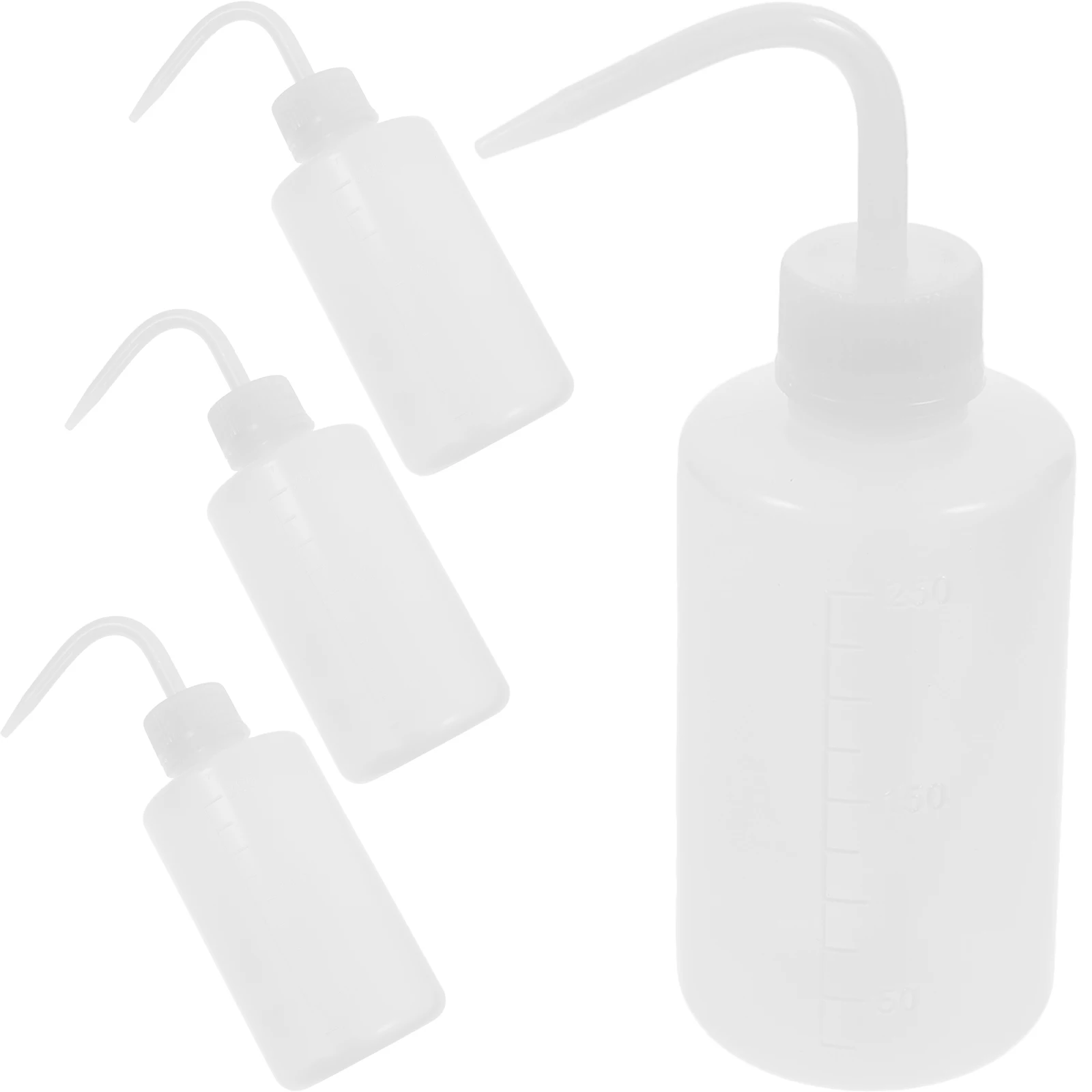 

4 Pcs Wash Bottle Plastic Laboratory Narrow Mouth Wash Bottle Cleaning Testing Watering Portable White