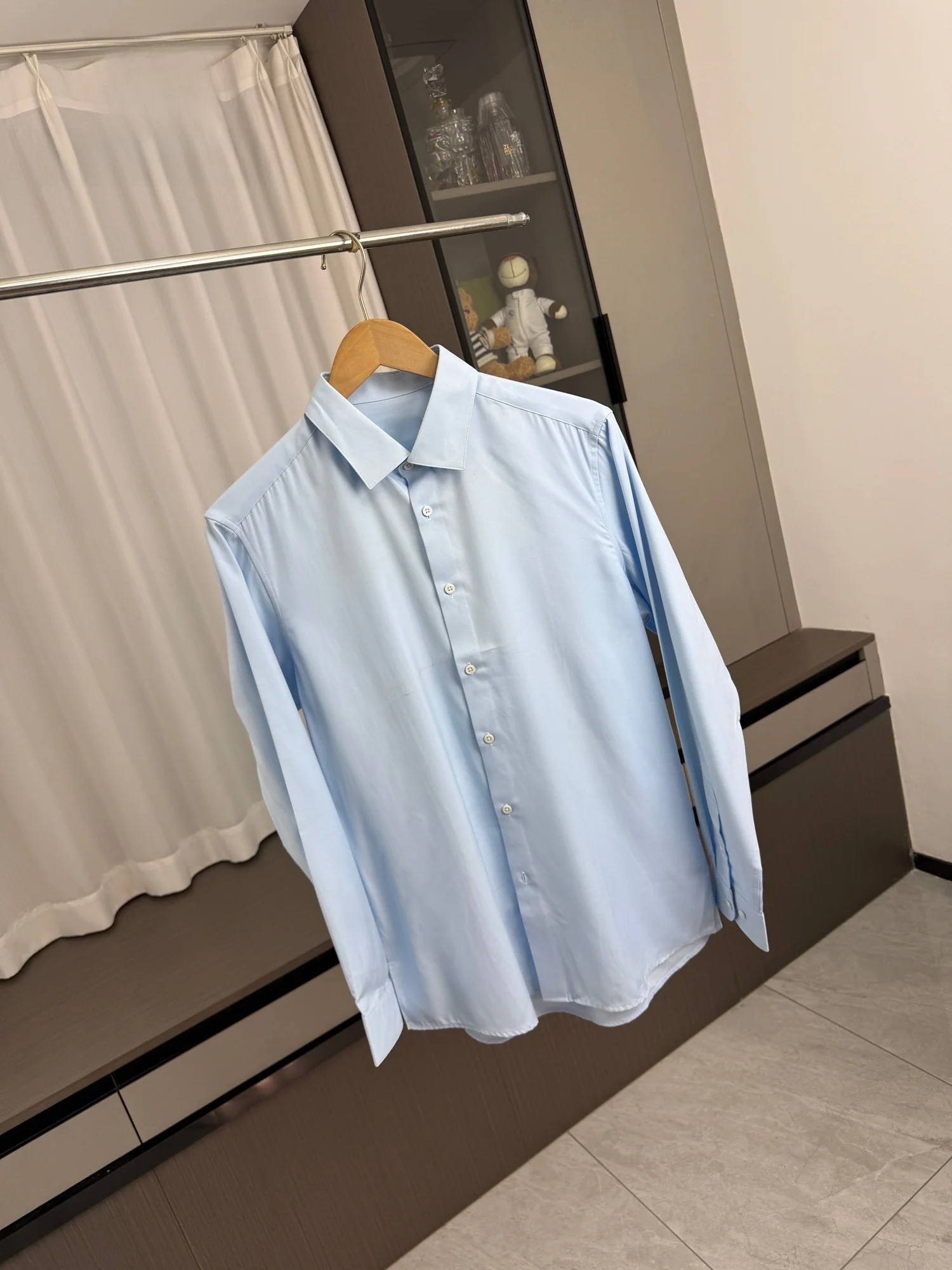 

Sli Casual Long Sve irt Men's Spring Autumn Lightweight Busin Casual Collar Faionable Simple Design Breathable