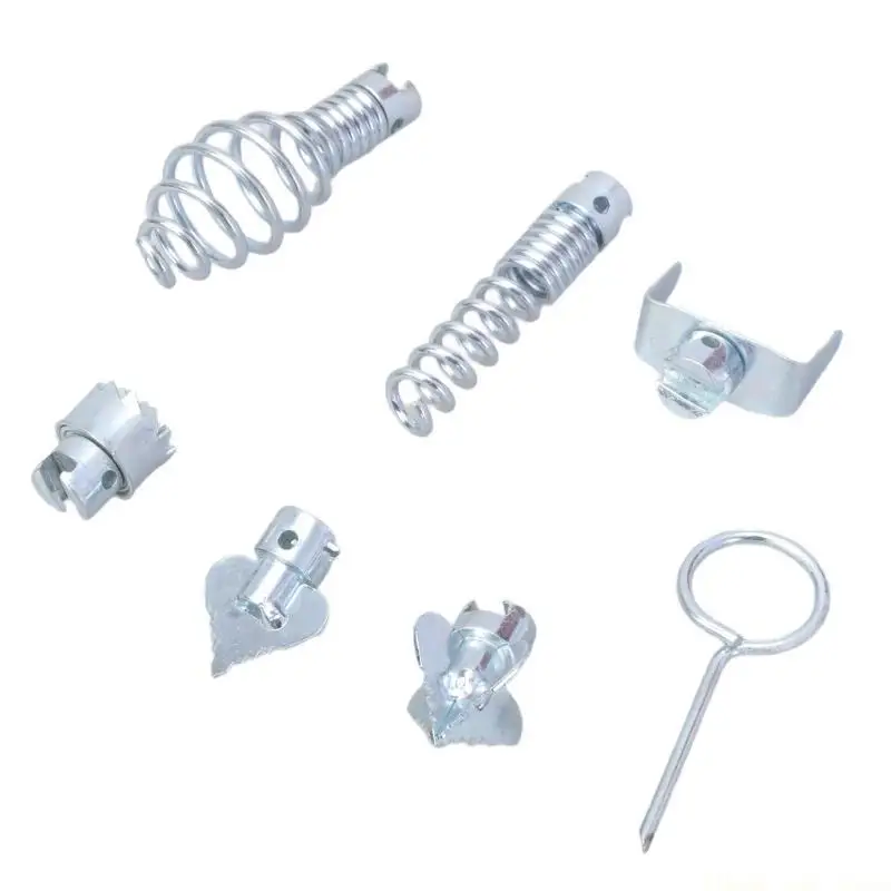 

A2BE Pipe Dredging Machine Cutter Head Set 7PCS Plumbing Tool For Efficient Cleaning Effective Pipe Unclogging Commercial Use