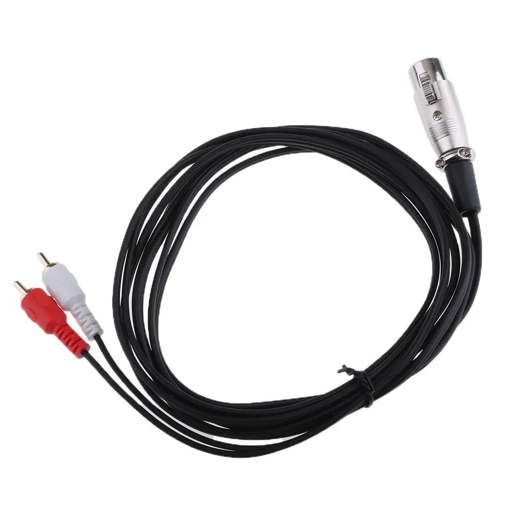 Stereo Audio Cable XLR to RCA Male Splitter Wire OFC Shielded Cable for Speaker Microphone Studio Equipment