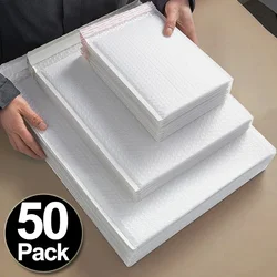 10-50 pçs envelopes de bolha sacos de transporte de espuma branca poli bolha mailers almofada auto selo sacos de embalagem 11cm 15cm 23cm atacado