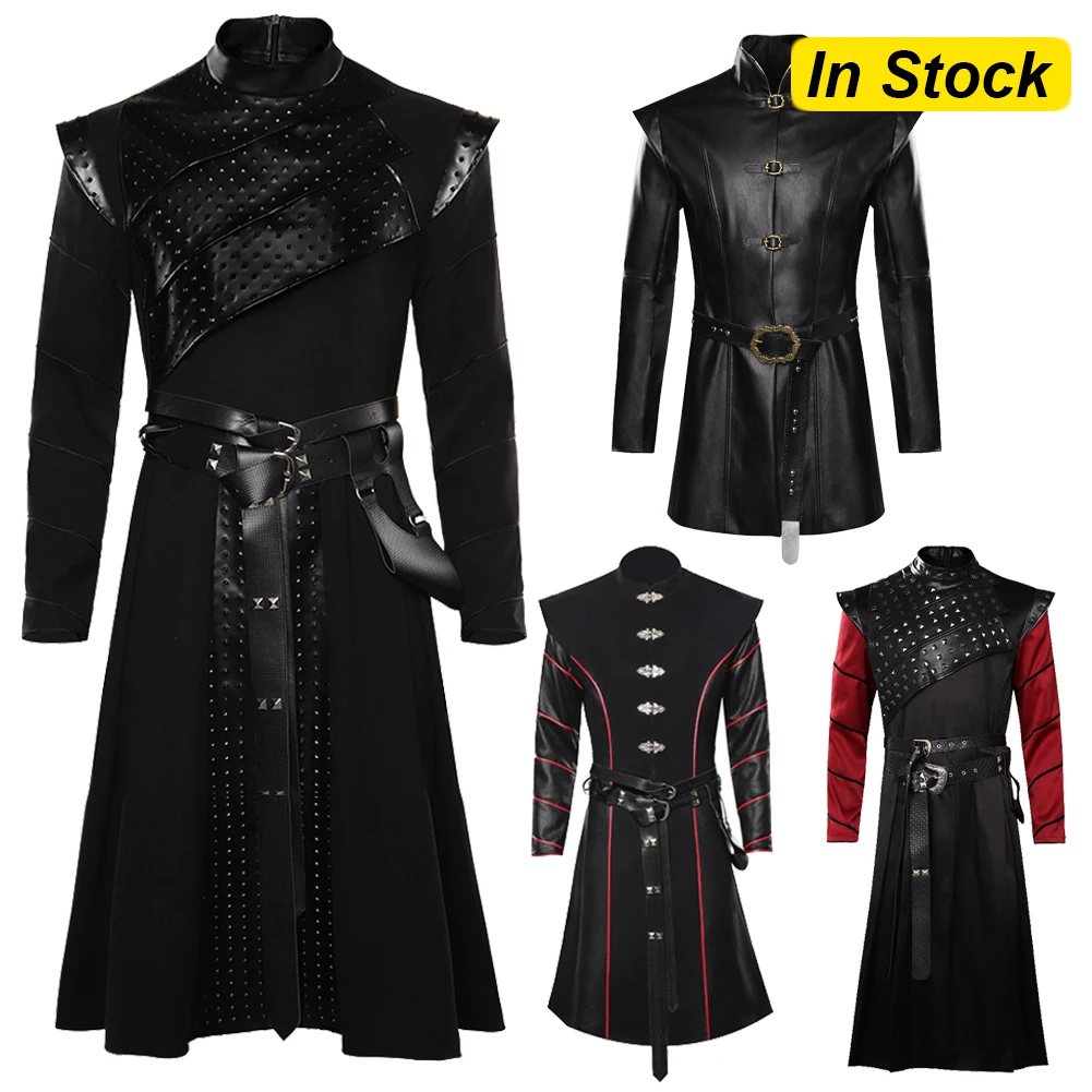 Fancy Daemon Cosplay Middle Ages Robe Coat For Men TV Dragon One Cosplay House Costume Adult Man Fantasia Outfits Halloween