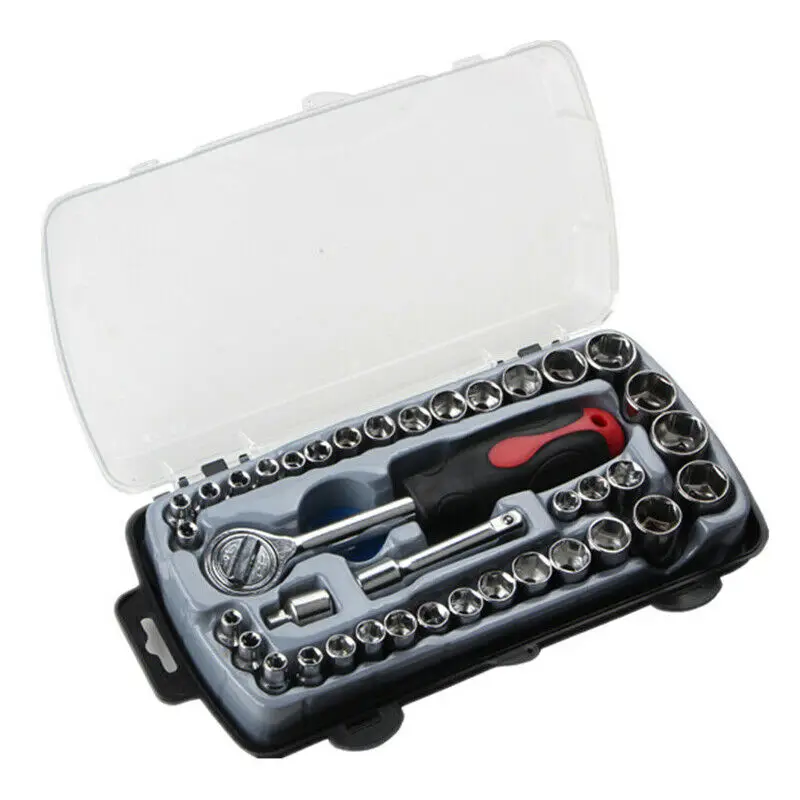 BINOAX 40pcs Car Repair Tool Socket Set Ratchet Wrench Spanner Combination Hand Tools