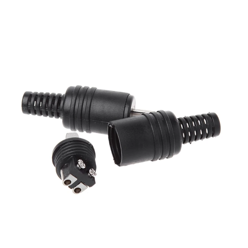 10 Pieces/set DIN Plug 2 Pin Speaker HiFi Connector Screw Terminals Power Plug Cable Solder Adapter Black