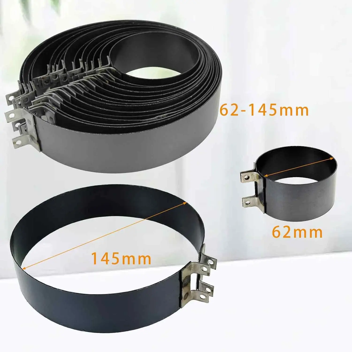 16 PCS Piston Ring Compressor Tool Set with 2 Pliers & 14 Rings (62-145mm) for Car & Truck Engine Repair