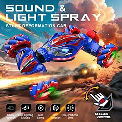 4WD RC Twist Stunt Car LED Light 360 Rotate Off Road Remote Control Toy for Boys