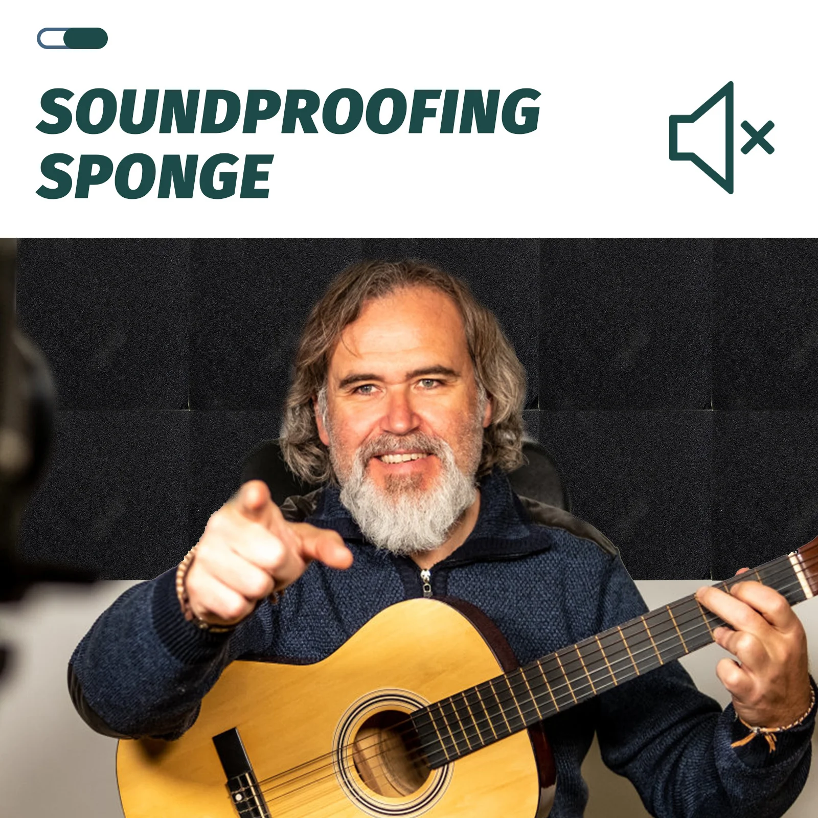 

4Pcs Soundproof Block High Density Thick Acoustic Block Noise Reduction Panels for Walls Ceilings Studio Sound Absorbing Panels