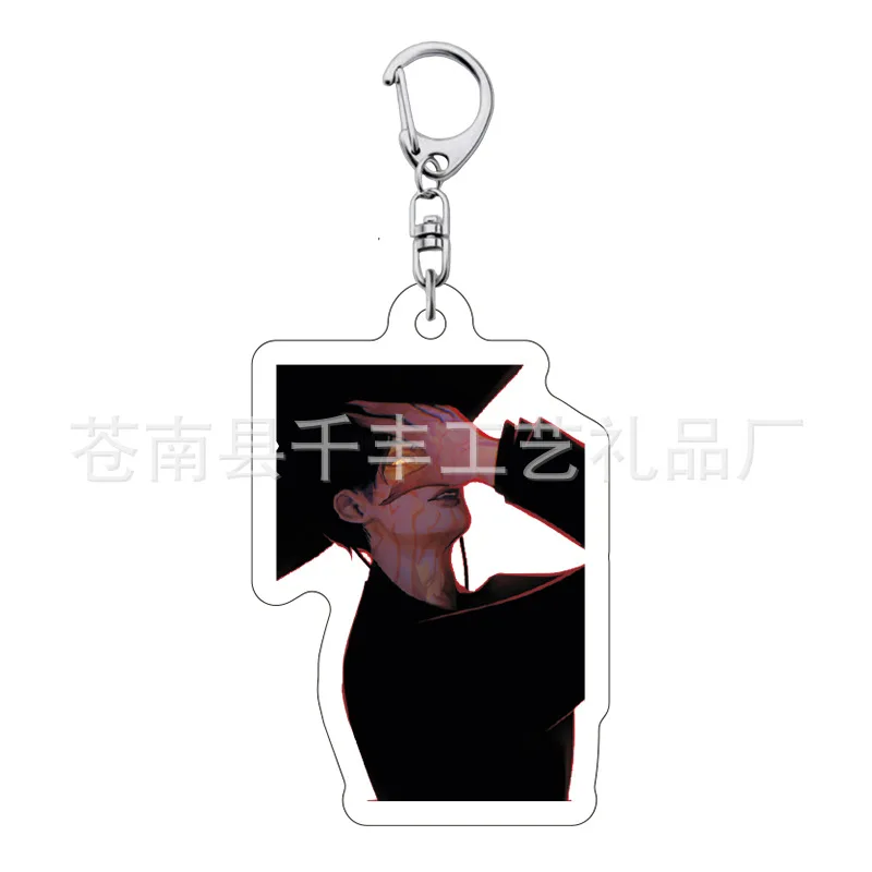 K-Pop Demon Hunters Saja Boys llavero con colgante acrílico mochila temática de Halloween accesorio colgante regalos para fanáticos