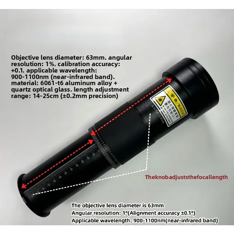 50X Mini Laser Beam Expander Collimator Telescopic Focus for Laser Pump Source Compact Adjustable Lens
