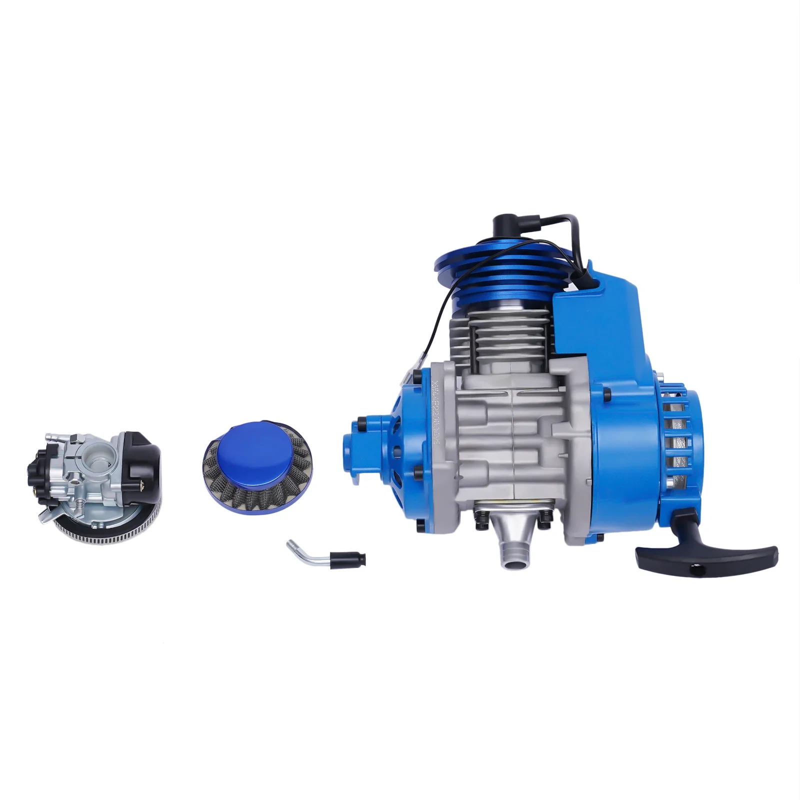 محرك محرك ثنائي الأشواط 49CC، مجموعة محرك المكربن المبرد بالهواء لأسطوانة واحدة، مجموعة محرك الدراجة الآلية