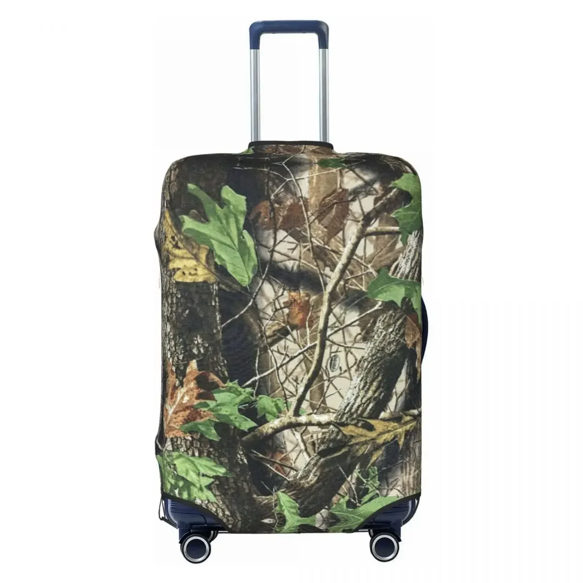 Aangepaste Echte Boom Camouflage Camouflage Bagagehoes Elastische Reiskoffer Beschermhoezen Past 18-32 Inch