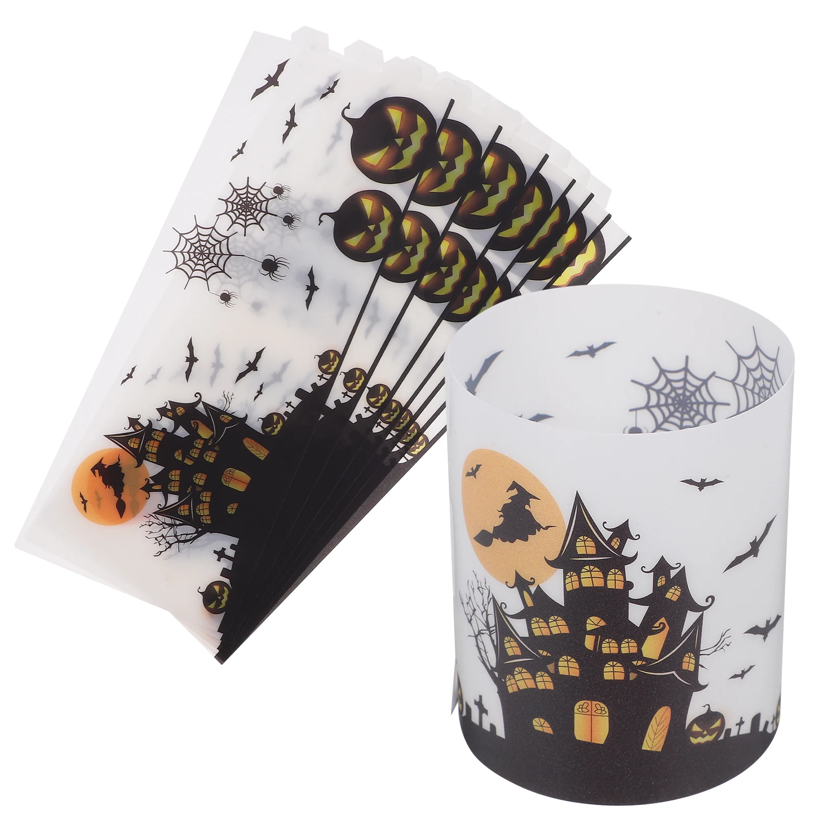 

8pcs Plastic Covers Cylinders for Tea Light Romantic Home Decor Decorative Shades Party Supplies Lighting