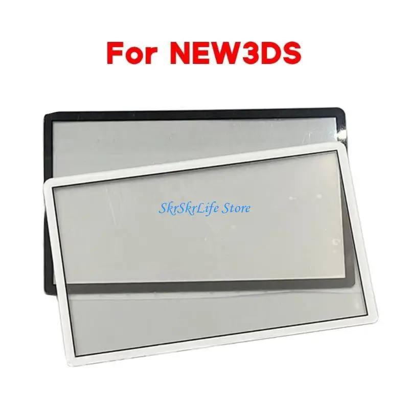 E65E for New3DS Glass LCD Screen Display Protector Console Panel Top Surface Cover Housing Upper Screen Lens Protective Cover