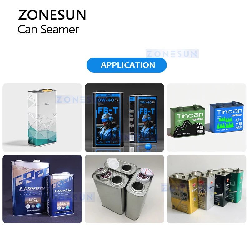 Zonesun Can Seamer Tin Can Sealing Machine Large-sized Rectangular Cans Seaming Equipment ZS-CS2