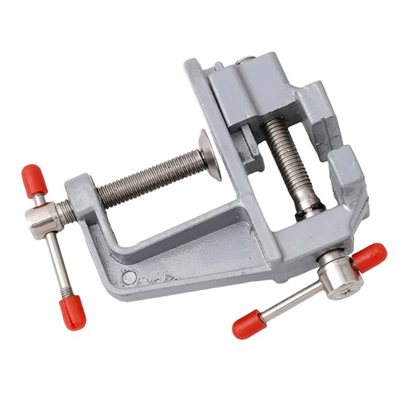 Universal Table Vise Home 3.5inch Aluminum Mini Hobby Clamp On Table Bench Vise DIY Household Flat Mouth Table Vise Hand Tools