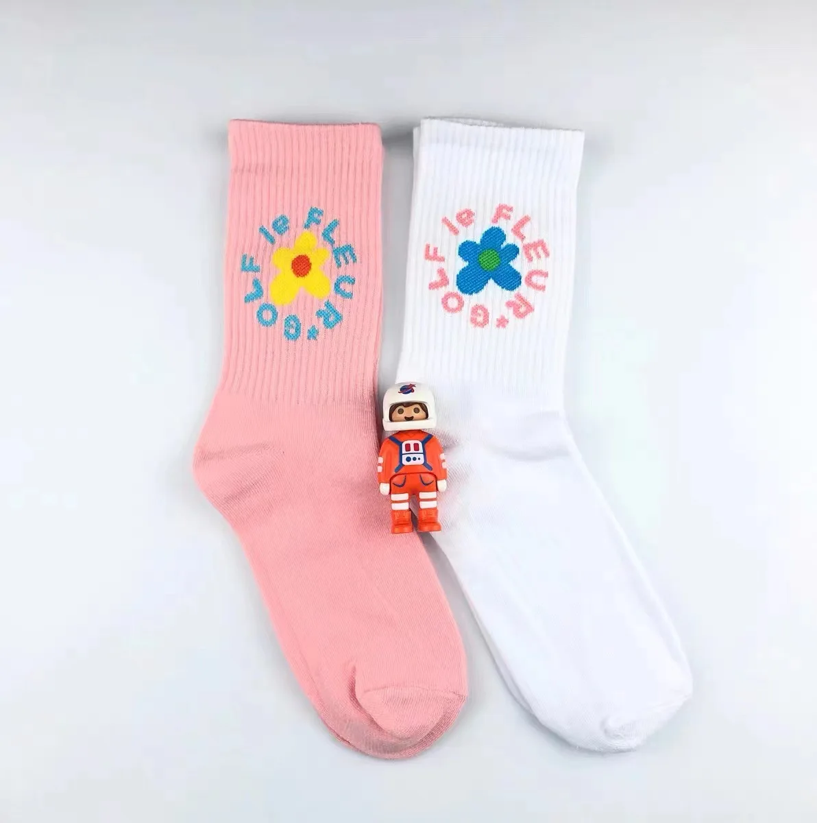 3Pair/Box Women's Socks Japanese Cotton Colorful Flower Cartoon Cute Happy Socks for Girl Christmas Gift Box packaging