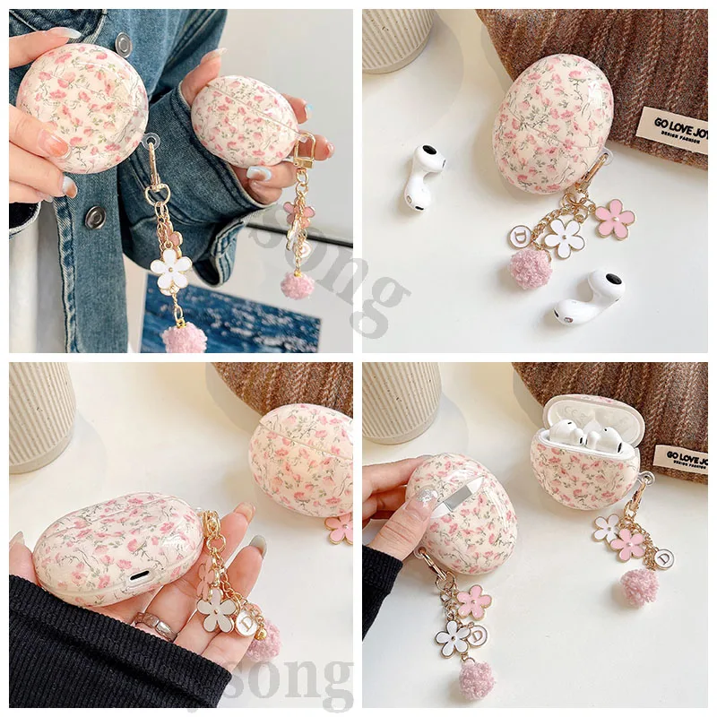 غطاء جديد 7i لهاتف هواوي Freebuds Pro 3 4 غطاء زهور لهاتف Freebuds 5i 6i حافظة لهاتف Freebuds 5 Funda Huawei Earbuds SE 2 Se3