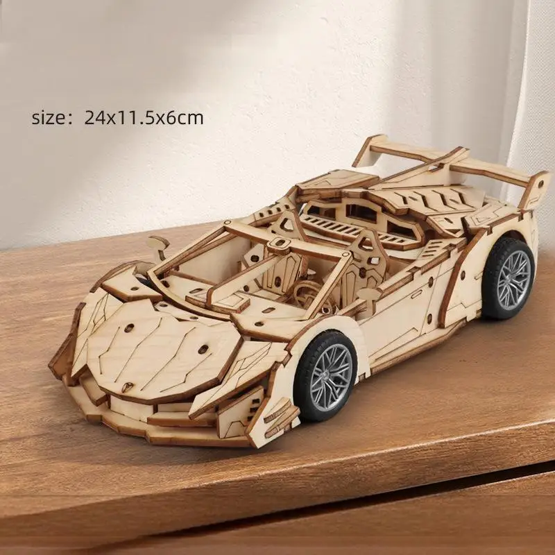 OUZEY 3D 나무 SUV 자동차 모델 - DIY 기계 조립 키트, 창의적인 건축 프로젝트 및 성인 및 청소년용 홈 데코 14세 이상