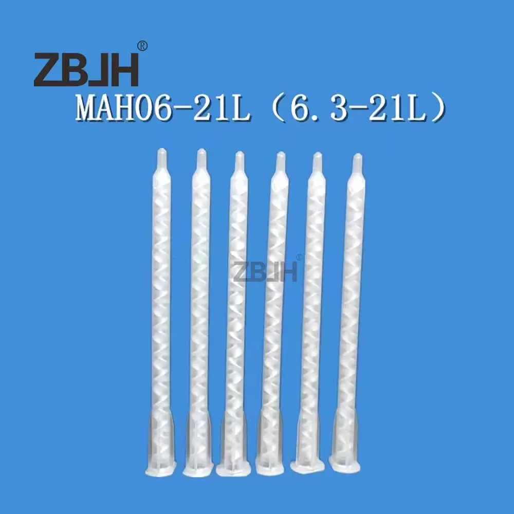 50pcs/lot MAH06-21L MA6.3-21L Mixing Nozzles Resin Static Mixer for Duo Pack Epoxies Mixing Tube Epoxy Mixing Nozzle Resin Adhes