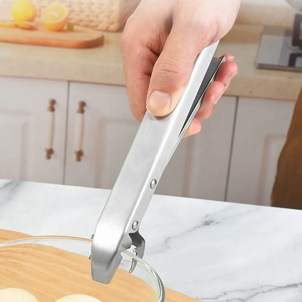 

Anti-scalding Clip Dish Plate Gripper Oven Convenient Bowl Holder Silver Hot Lifter Clips