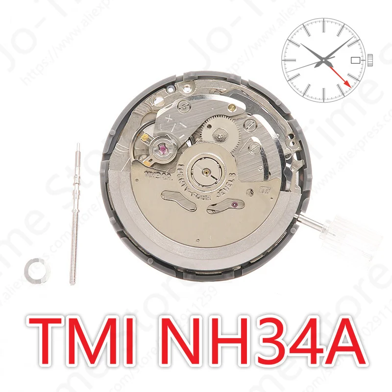 

Automatic Metal Watch Japan NH34 Movement 24 Jewels GMT Dual-Time Date High Accuracy Winding 4 Hands 4R34
