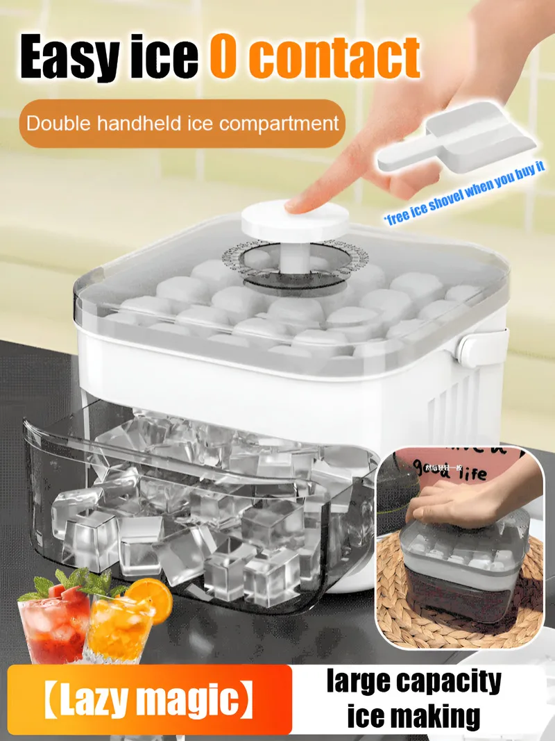

Ice Cube Mold Large Capacity Reusable Easy to Use for Home Party Drinks Kitchen Essential