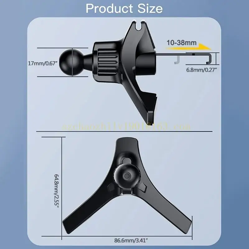 Uchwyt samochodowy do kratki wentylacyjnej 62KA, uniwersalny klips mocujący do kratki wentylacyjnej samochodu