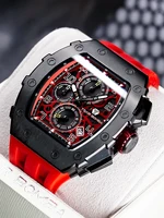 TSAR BOMBA Tonneau Watches for Men Sapphire Quartz Wristwatch Fashion Timepiece 5ATM Waterproof Clock Luxury Mens Watch photo 4