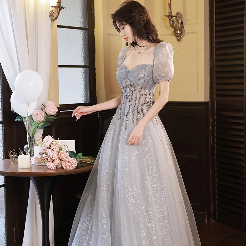 

J45 Evening dress for women 2024 new style light luxury niche wedding dress