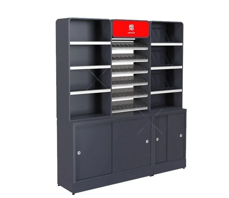 

Convenience store supermarket combination counter cigarette cabinet Meiyijia same iron marble surface checkout page