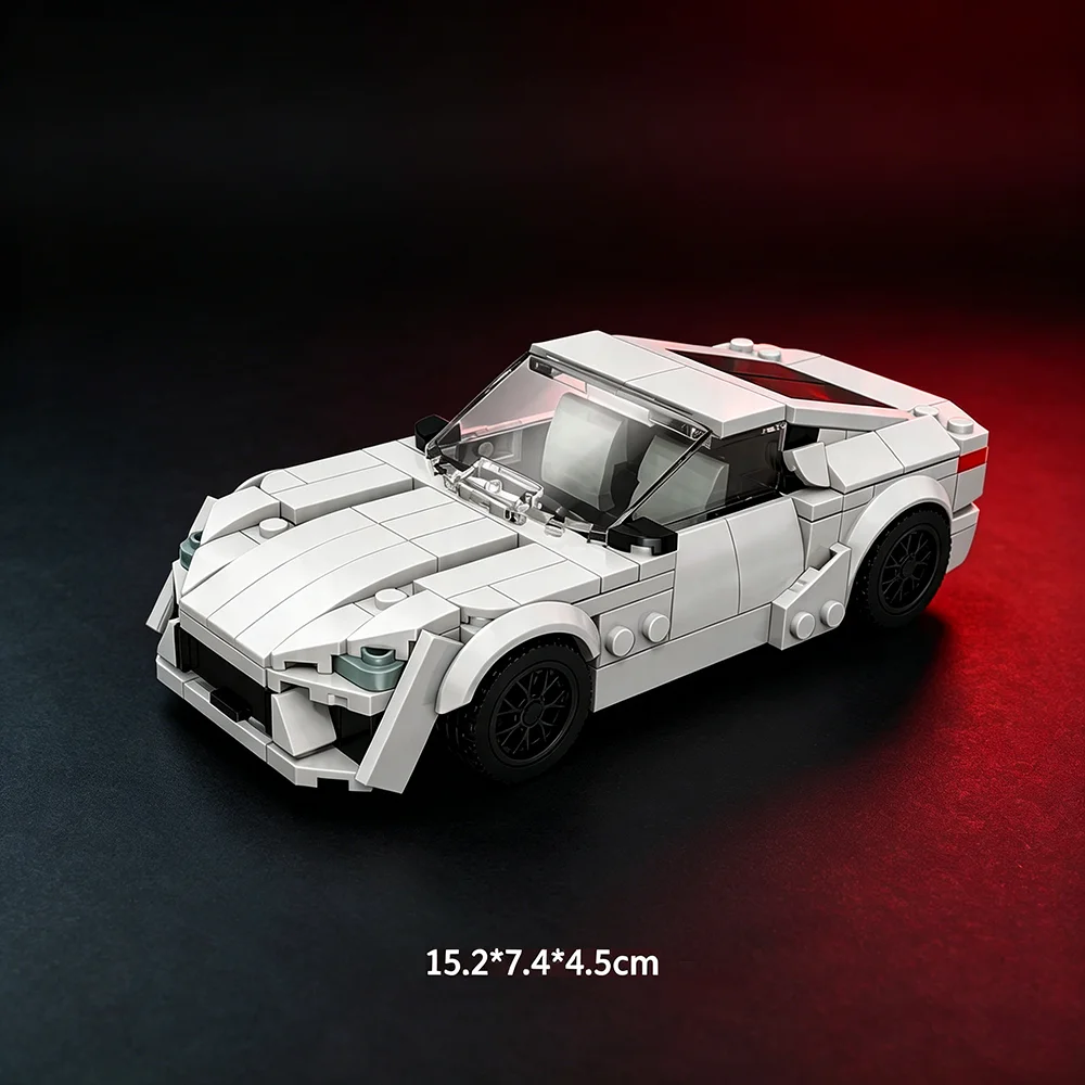 MOC Car Model Parts Blocks, DIY Modification Creative Desktop Decor, Educational Toy, Auto Fan Collectible Memorial Gift
