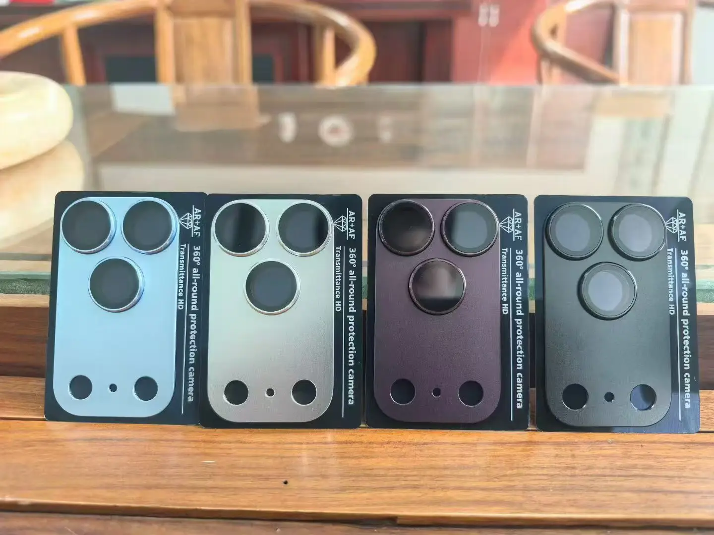 Image of Vollständige Abdeckung für iPhone 18 Pro Max 18 Pro Kameralinsen-Schutz Kupfer Metallring-Schutz 9H Gehärtetes Glas Individuelle Linsenschutzfolie